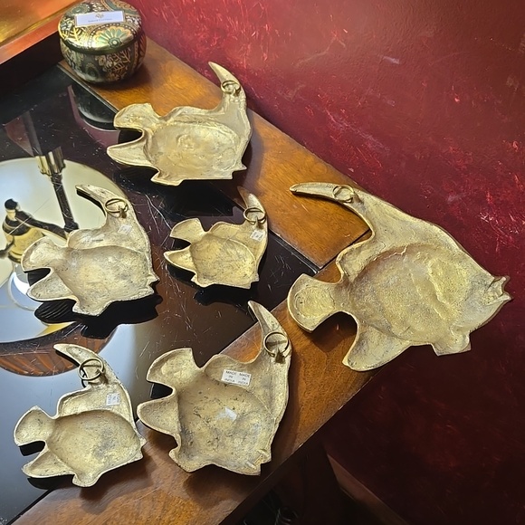 Vintage - 1950s Brass Angel Fish Nautical Wall Art Collection - Set Of 6 - Picture 9 of 9